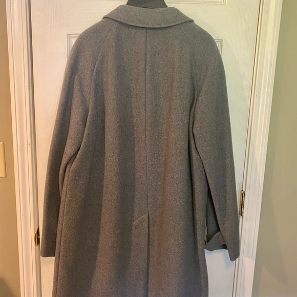 Lakeland Men's Classic Gray Wool Over Coat Sz 44 - Picture 5 of 14